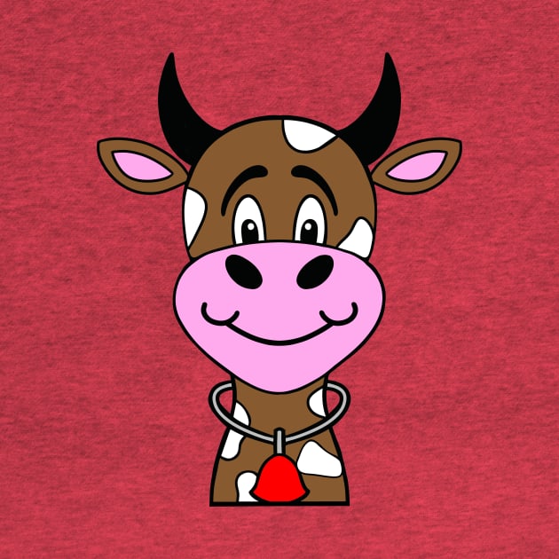 COW Lover Cute Brown Cow by SartorisArt1